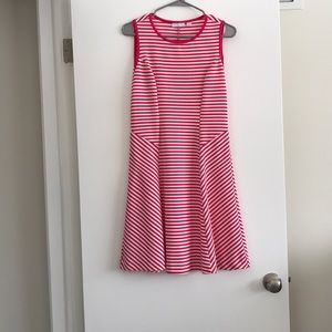 Pink and white striped dress